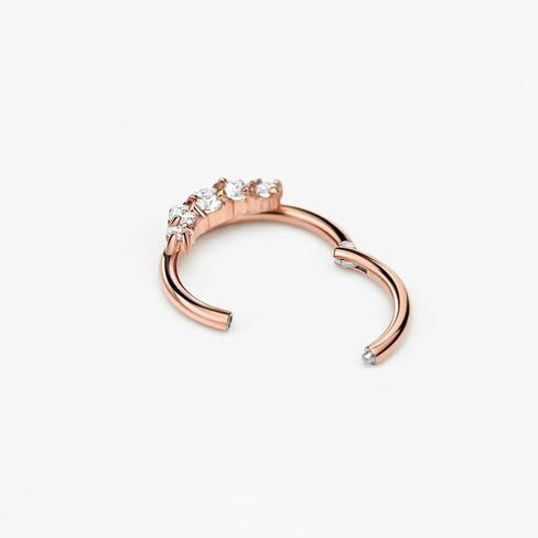 FANSING 316L Surgical Steel Beaded Zircon Piercing Rings for Septum Daith in Saudi Arabia