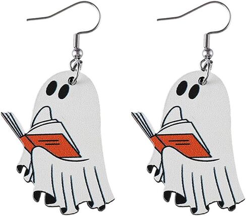 أقراط الهالوين للنساء، أقراط متدلية على شكل هيكل جمجمة مخيف على شكل نجمة القمر والقطط من أجل ديكورات حفلات الهالوين in Kuwait