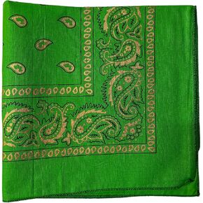 V5 Cotton Bandanas, Gold Paisley Print Design, 100% Cotton, 3/6/12 Packs, Assorted Colors in Saudi Arabia