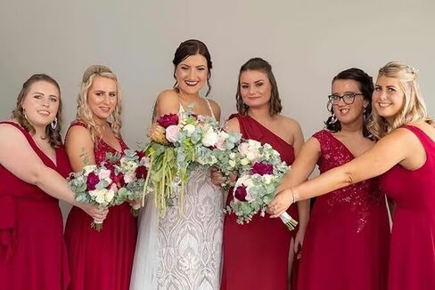 فساتين وصيفة العروس بكتف واحد للنساء من الشيفون فستان سهرة رسمي طويل مكشكش لحفلات الزفاف 2025 in Kuwait