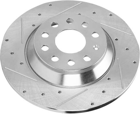 Detroit Axle - Rear Brake Rotors for VW Tiguan Jetta Audi Q3 TT Quattro Drilled and Slotted Disc Brake Rotors Replacement : 11.81" inch Brakes Rotors in Saudi Arabia
