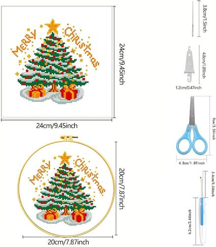 Zhenqing 11 Count Stamped Cross Stitch Kits for Adults, Christmas 4 Designs in Saudi Arabia