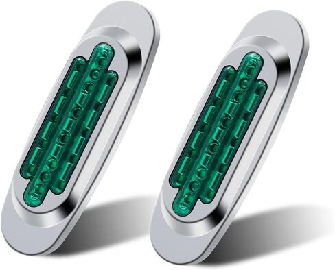 Biqing [High/Low Brightness] 2PCS 6.4 Inch LED Blue Side Marker Lights 16LED Surface Mount Clearance Lights 24V Front Rear Side Marker w/Bezel for Trailer Truck Lorry RV Turn Signal Bulbs in Saudi Arabia