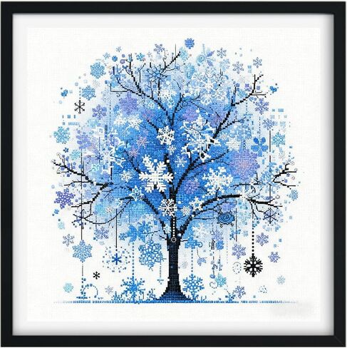 Zhenqing Stamped Cross Stitch Kit,Floral Cross Stitch Designs,11count 7.87 * 7.87in,Counted Cross Stitch Kit,Simple and Easy to Embroider,Suitable for Beginners, Entry-Level kit-Iris (66252) in Saudi Arabia