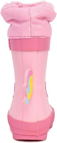 Toby Toddler Waterproof Snow Boots Kids Rain Boots - Sherpa Lined Winter Warm Boots for Boys and Girls - Dinosaur, Firetruck, Construction, Size 5 - 10 Toddler Boy and Girl Rubber Kids Rain Boots in Saudi Arabia
