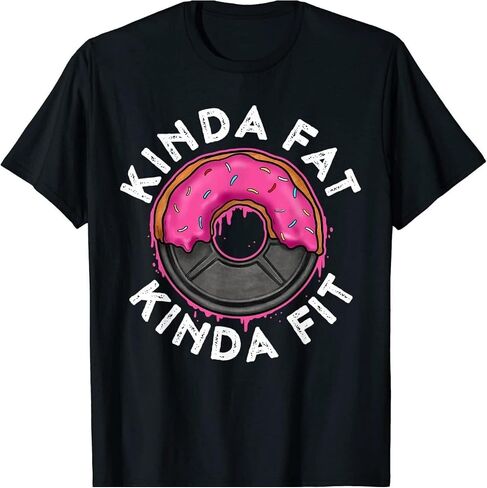 قميص Kinda Fat Kinda Fit للجيم - تي شيرت مرح للتمرين - صناعة أمريكية (S-XXXL) in Kuwait