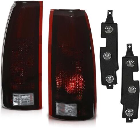 مصابيح خلفية CHEDA مع لمبة متوافقة مع Chevy GMC C/K 1500 2500 3500 & Chevy Silverado 1988-1999/Fit Chevy Blazer 1992-1994 مجموعة المصابيح الخلفية ذات العدسات الدخانية Pilotos Traseros Conjunto in Saudi Arabia
