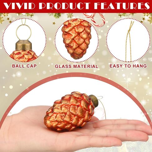 30 Pack Christmas Vintage Retro Glass Ornaments Bulk Antique Mercury Glass Ornaments Hand Blown Glass Ball Ornaments Small Multi Colored Christmas Ornaments Decor for Christmas Tree in Kuwait