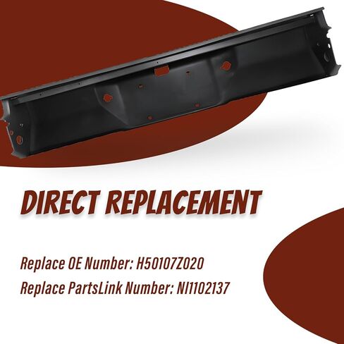 CarPartsDepot المصد الخلفي وجه بار يناسب نيسان Xterra 2000-2004 رمادي فولاذ مع فتحات وسادة الخطوة H50107Z020 341-36559-20 NI1102137 in Kuwait