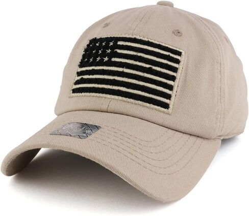 Trendy Apparel Shop U.S. American Flag Embroidered Cotton Adjustable Baseball Cap in Saudi Arabia