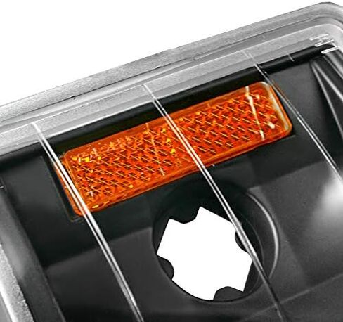 Fits GMC 94-99 C10 Yukon C/K Suburban Pickup Corner Lights Signal Lamp Black w/Amber in Saudi Arabia