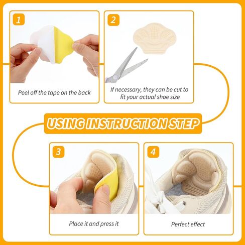 4 أزواج من مقابض الكعب، وسائد بطانة للكعب، حشوات للأحذية الفضفاضة، حشوات حماية للكعب، وسادة للبثور، أحذية مريحة كبيرة جدًا، حشوات للنساء والرجال، توقف عن الانزلاق والبثور (أسود) in Kuwait