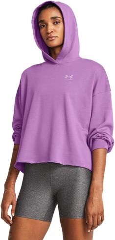 سترة بقلنسوة Rival Terry كبيرة الحجم للسيدات من Under Armour in Saudi Arabia