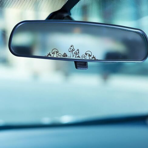 3pcs Rearview Mirror Decal, Cute Mushroom Car Rear View Mirror Stickers Decorative Car Stickers Auto Window Decal for Women Cars Accessories for Motorcycle Truck Laptop Decoration in Saudi Arabia
