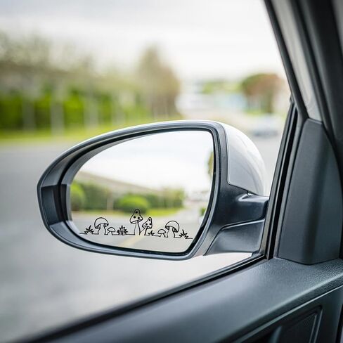 3pcs Rearview Mirror Decal, Cute Mushroom Car Rear View Mirror Stickers Decorative Car Stickers Auto Window Decal for Women Cars Accessories for Motorcycle Truck Laptop Decoration in Saudi Arabia