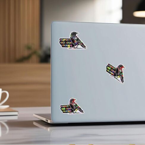 3 Pcs Support Your Local Murder Crow Sticker, Halloween Raven Stickers and Decals, Murder of Crows - Vinyl Sticker 3 Inches for Water Bottles Laptop Phone Car Ski Helmet in Kuwait