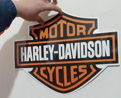 ملصق Harley ملصق Davidson شريط وشعار مقطورة كبير جدًا (عبوة من قطعتين، عرض 6 بوصات) ممتاز مقاوم للماء وقابل للإزالة in Kuwait
