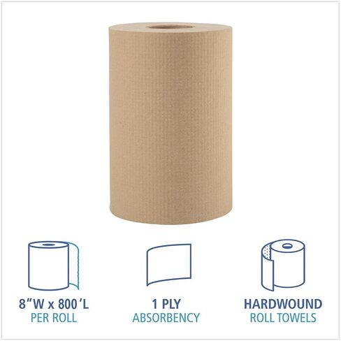 Boardwalk BWK17GREEN 8 in. x 800 ft. 1-Ply Green Universal Roll Towels - Natural White (6 Rolls/Carton) in Saudi Arabia