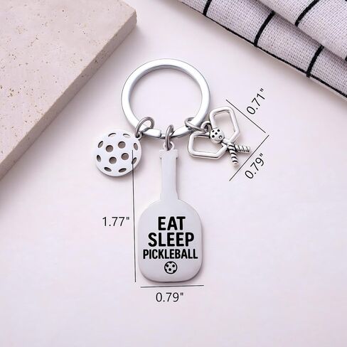 Pickleball Gift, Pickleball Paddle Pendant Keychain, PB Lover Gift, Pickleballs Teams Accessory for Birthday, Retire in Saudi Arabia
