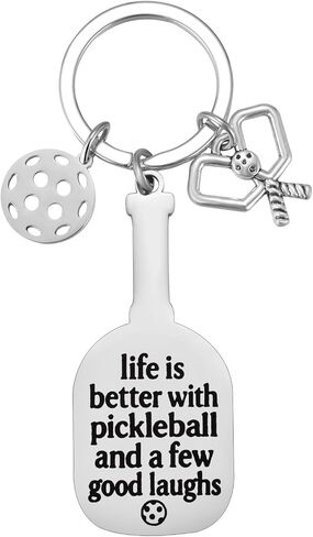 Pickleball Gift, Pickleball Paddle Pendant Keychain, PB Lover Gift, Pickleballs Teams Accessory for Birthday, Retire in Saudi Arabia