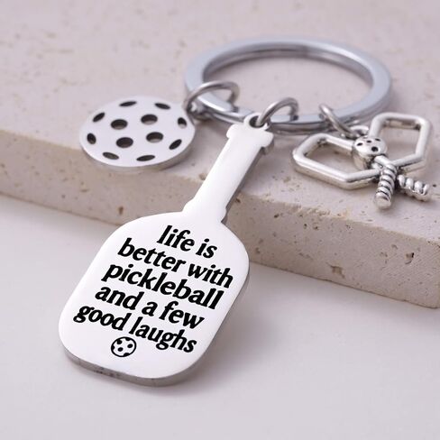 Pickleball Gift, Pickleball Paddle Pendant Keychain, PB Lover Gift, Pickleballs Teams Accessory for Birthday, Retire in Saudi Arabia