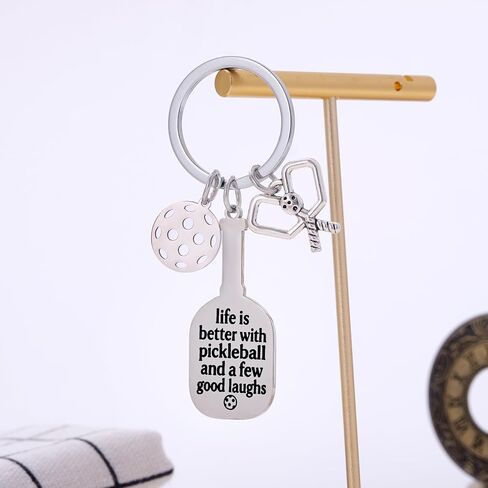 Pickleball Gift, Pickleball Paddle Pendant Keychain, PB Lover Gift, Pickleballs Teams Accessory for Birthday, Retire in Saudi Arabia