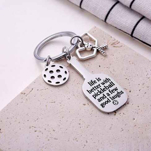 Pickleball Gift, Pickleball Paddle Pendant Keychain, PB Lover Gift, Pickleballs Teams Accessory for Birthday, Retire in Saudi Arabia