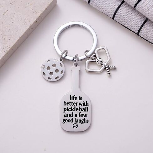 Pickleball Gift, Pickleball Paddle Pendant Keychain, PB Lover Gift, Pickleballs Teams Accessory for Birthday, Retire in Saudi Arabia