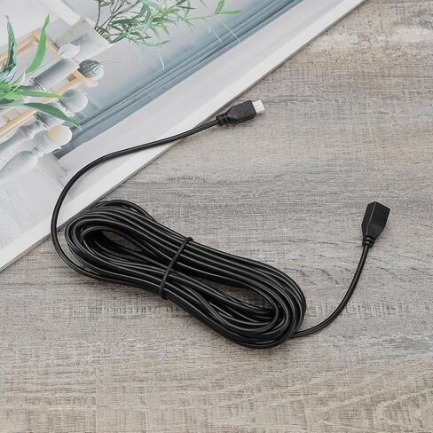 eMagTech 1Pc 2Pin Car Reversing Radar Extension Cable Radar Sensor Kit Suitable for Car Auto Parking Cable Line Extension Cord Kit Black (4.5m) in Saudi Arabia