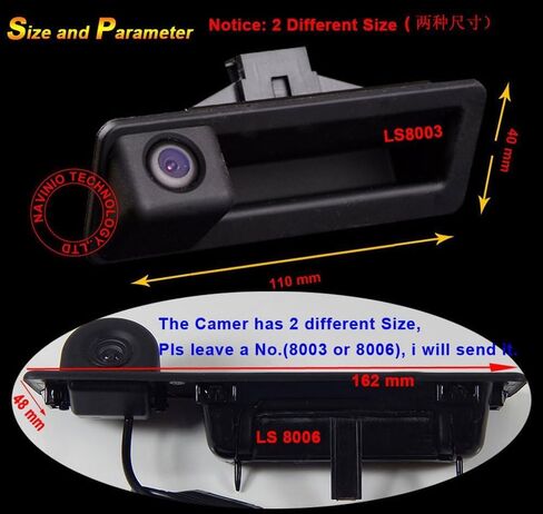 كاميرا عكسية لوقوف السيارات بزاوية 170 درجة، استبدال الكاميرا الاحتياطية للرؤية الخلفية بمقبض صندوق السيارة لسيارة BMW X1 X3 X4 X5 X6 F18 F35 F45 F46 F48 F80 520Li 525Li 530i 535Li 328Li 320Li(LS8006) in Kuwait