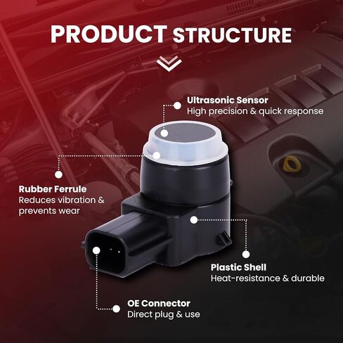 MOCA 684-079 Rear Reverse Backup Parking Assist Sensor Replace for Chevrolet 2007-2013 Avalanche 5.3L 6.0L, 2011-2015 Captiva Sport 2.4L 3.0L, for GMC 2007-2016 Acadia 3.6L, and More in Saudi Arabia