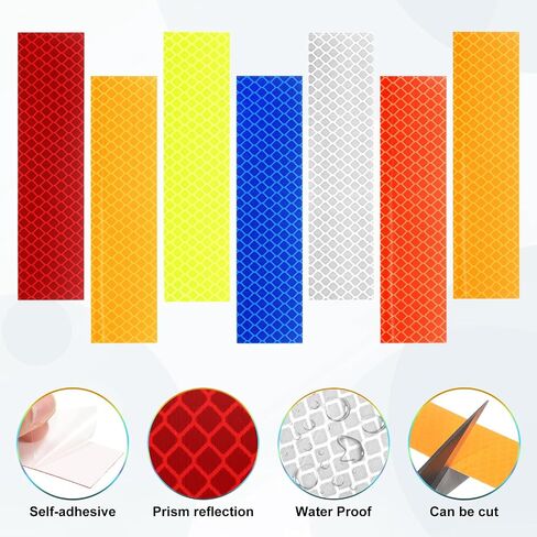 HARFINGTON Reflective Stickers High Visibility Diamond Grade Reflective Adhesive Tape for Bike Car Motorcycle Trailer Helmet Mailbox, Blue in Saudi Arabia