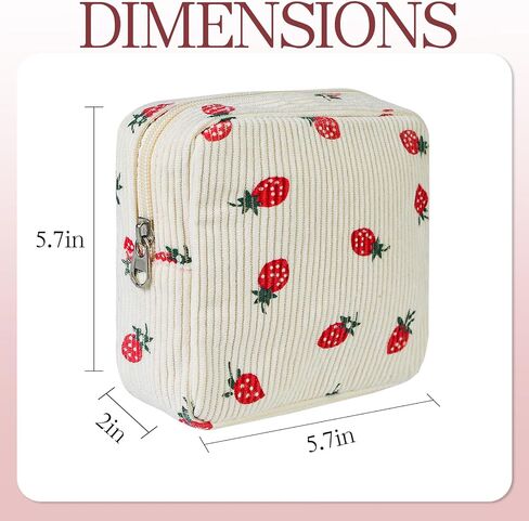 Small Pouches for Purse Cute Mini Cosmetic Bag with Zipper Aesthetic Corduroy Makeup Bags Toiletry Bag in Saudi Arabia
