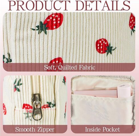 Small Pouches for Purse Cute Mini Cosmetic Bag with Zipper Aesthetic Corduroy Makeup Bags Toiletry Bag in Saudi Arabia