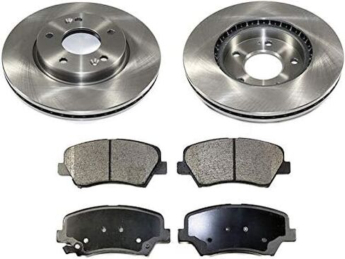Front Ceramic Disc Brake Pad and Rotor Kit - Compatible with 2011-2016 Hyundai Elantra 1.8L 4-Cylinder in Saudi Arabia
