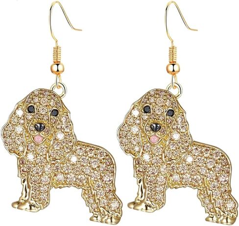 أقراط كريستال على شكل كلب للنساء، أقراط ساحرة للكلاب الأليفة، مجوهرات يومية لمحبي الحيوانات in Kuwait