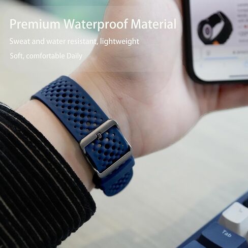 Compatible with Casio MDV106 Bands, 22mm Quick Release Sports Silicone Band Strap Replacement Wristband Compatible with Casio MDV106-1AV / MTP-VD01 Watch in Saudi Arabia