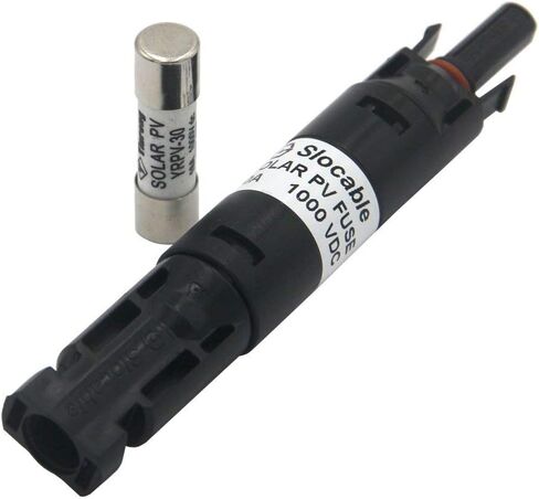 ZOOKOTO 15A Solar Panel PV in-Line Fuse Holder w/Fuse Photovoltaic Connectors 1000V Waterproof 15 Amps in Saudi Arabia