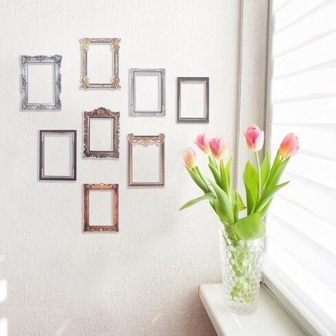 PRETYZOOM 8pcs Removable Peel and Stick Picture Frame Decals, Adhesive Photo Frame Stickers, Vintage Picture Frames and Borders Stickers for Scrapbook, Wall Decoration in Saudi Arabia