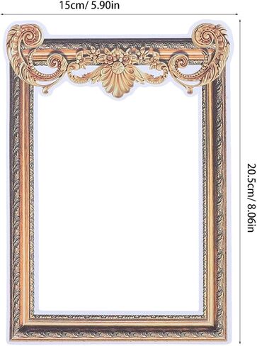 PRETYZOOM 8pcs Removable Peel and Stick Picture Frame Decals, Adhesive Photo Frame Stickers, Vintage Picture Frames and Borders Stickers for Scrapbook, Wall Decoration in Saudi Arabia