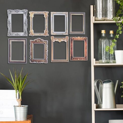 PRETYZOOM 8pcs Removable Peel and Stick Picture Frame Decals, Adhesive Photo Frame Stickers, Vintage Picture Frames and Borders Stickers for Scrapbook, Wall Decoration in Saudi Arabia