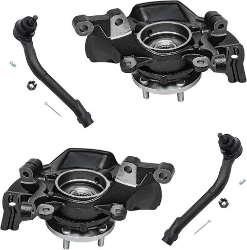 Detroit Axle - 2.0L Front 4pc Suspension Kit for 2011 Hyundai Sonata [Sport Suspension], 2 Steering Knuckles and Wheel Hub Bearings 2 Outer Tie Rod Ends Replacement in Saudi Arabia