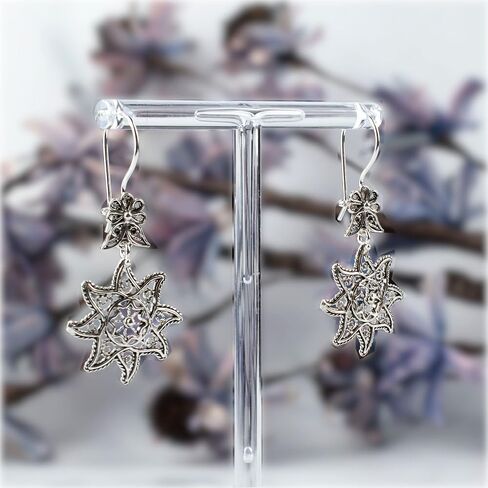 FILIGRANIST 925 Sterling Silver Filigree Art Women Dangle Drop Earrings Collection, Gift Boxed in Kuwait