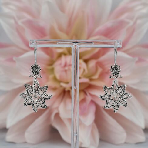 FILIGRANIST 925 Sterling Silver Filigree Art Women Dangle Drop Earrings Collection, Gift Boxed in Kuwait
