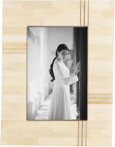 Cruiser’s Caché | White Bone Inlay Photo or Picture Frame | (White 5x7) in Kuwait