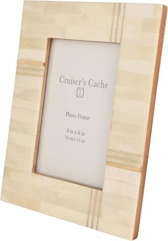 Cruiser’s Caché | White Bone Inlay Photo or Picture Frame | (White 5x7) in Kuwait