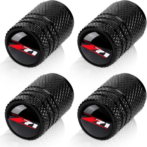 Tire Valve Stem Caps for Cadillac Escalade CT4 CT5 CT6 ATS CTS SRX XT5 Metal Car Wheel Air caps Auto Valve Stem Caps Accessories 4 Pack Black in Kuwait