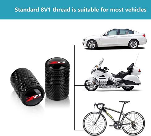 Tire Valve Stem Caps for Cadillac Escalade CT4 CT5 CT6 ATS CTS SRX XT5 Metal Car Wheel Air caps Auto Valve Stem Caps Accessories 4 Pack Black in Kuwait