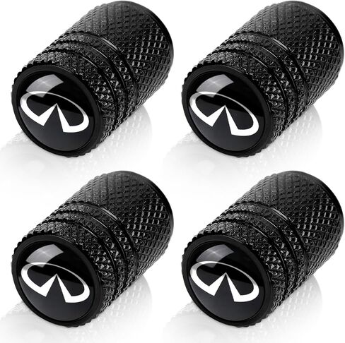 Tire Valve Stem Caps for Cadillac Escalade CT4 CT5 CT6 ATS CTS SRX XT5 Metal Car Wheel Air caps Auto Valve Stem Caps Accessories 4 Pack Black in Kuwait