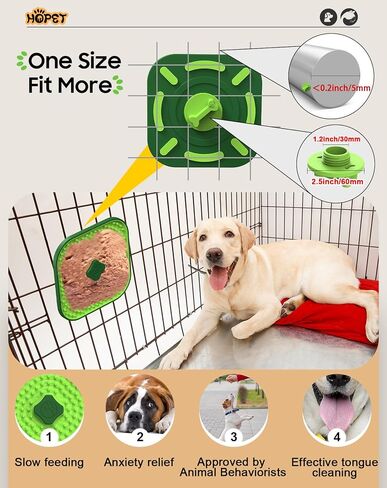 Lick Mats for Dogs, Dog Cage Training Licking Mat for Dogs, Multipurpose Lick Pads for Boredom and Reduce Dog Anxiety, Slow Feeding Pads for Dogs and Cats, in Kuwait
